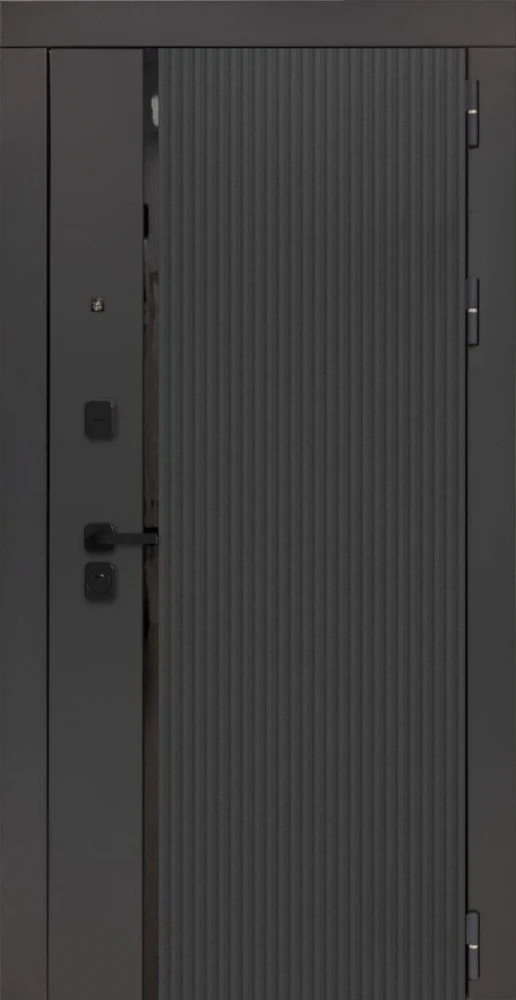 Входная дверь ДвериПРО Модель 3КЛ-1009 ФЛЗ-23 Веллуто гриджио DPRO228330 внешняя сторона