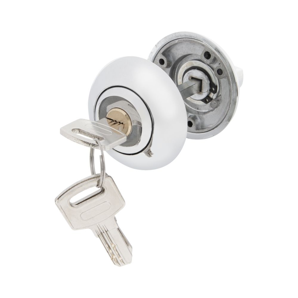 Фото Ручка поворотная с фиксацией ключом BK6.FIX.JR CP-8 хром